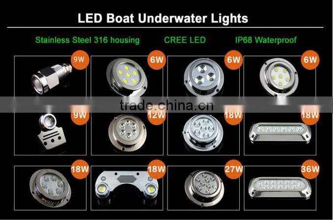 18W surface mount yacht marine underwater boat LED lights