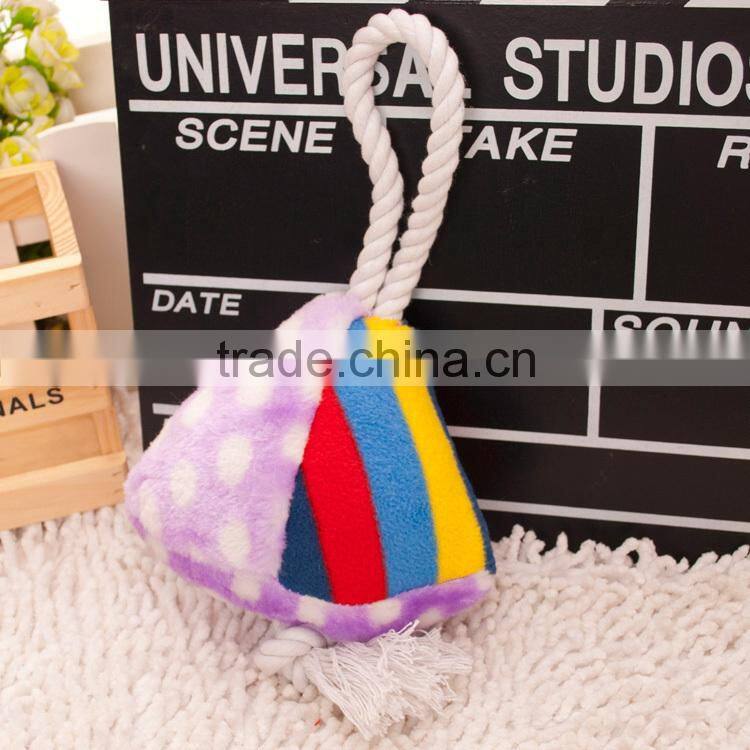 candy shaped squeaky plush pet toys