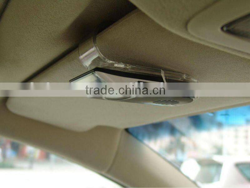 solar power bluetooth handsfree car kit speakerphone with LCD display