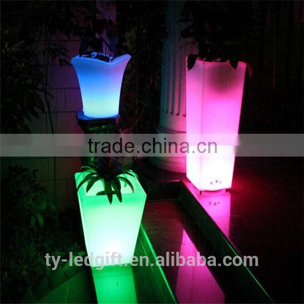 modern led flowerpot lighting plastic led flowerpot light outdoor