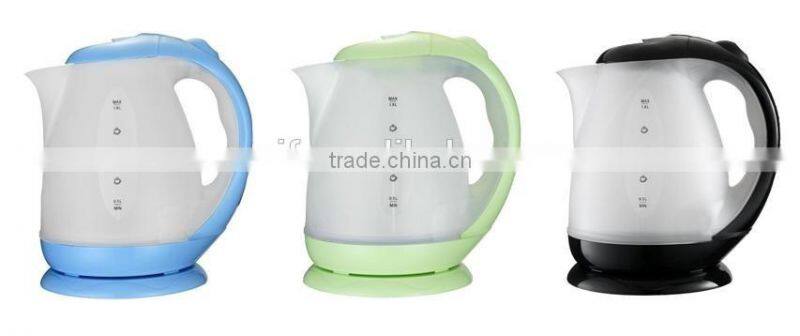 1.8L Plastic cordless electric kettle