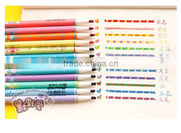 double heads color highlighter , fine and slim watercolor pen ,marker pen
