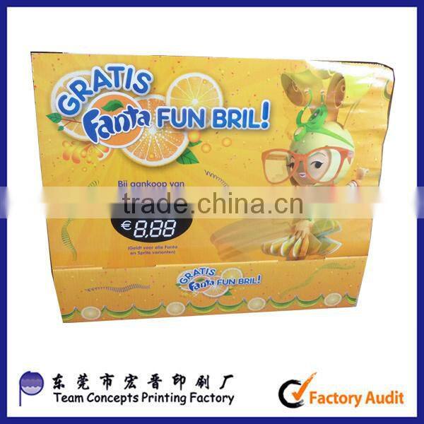 cheap corrugated Paper product display box counter display box