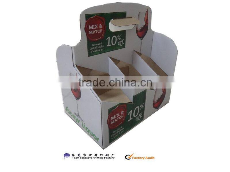 Made in Dongguan six bottles beer packaging box