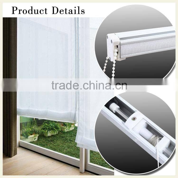 Meeting room blackout fabric for roman blind mechanism rod