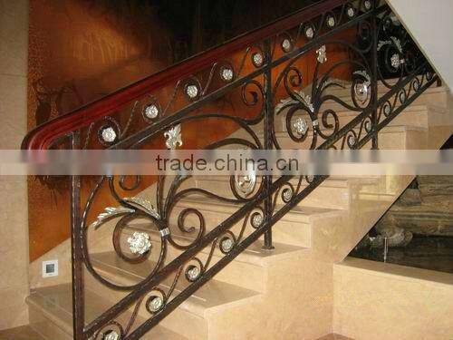 Top-selling hand forged metal stair handrail(LB-I-H-0010)