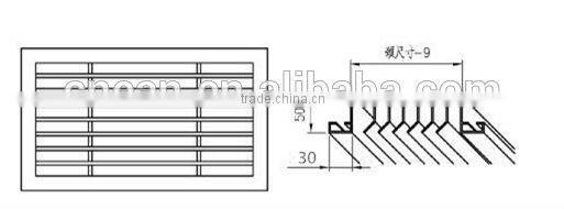 Alibaba Export High Quality Aluminum air conditioning linear grilles diffusers