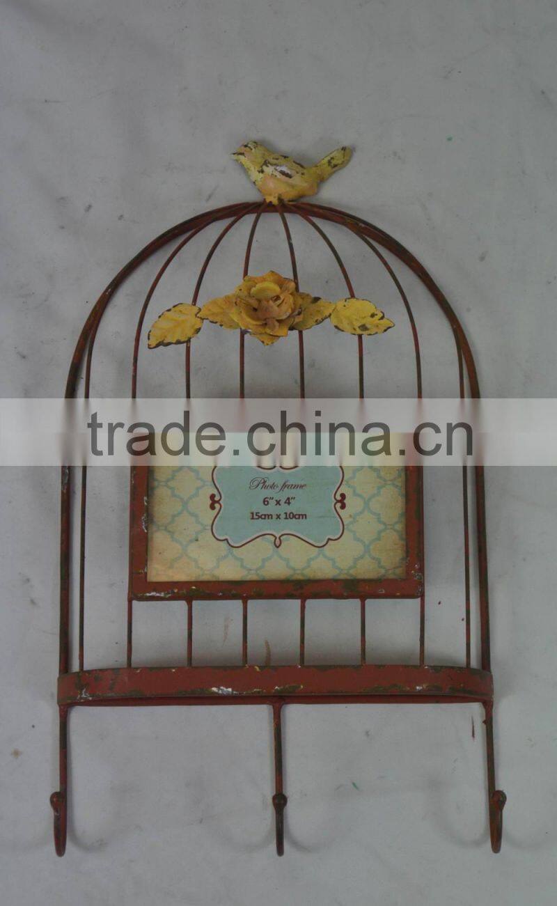 13B353 Wrought iron wire metal wall hanging hook