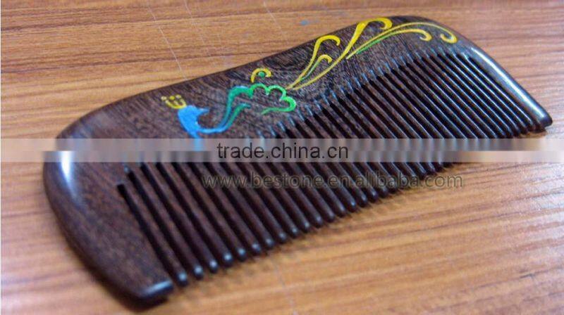 Special Gift Ebony Sandalwood Curved Comb