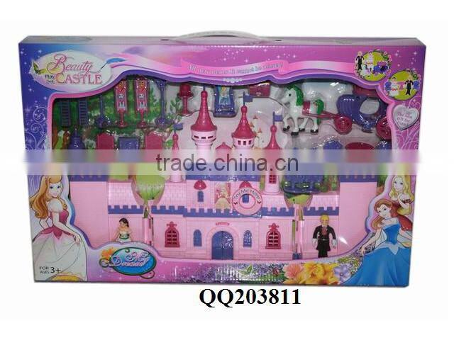 Girls beautiful toy castle play set