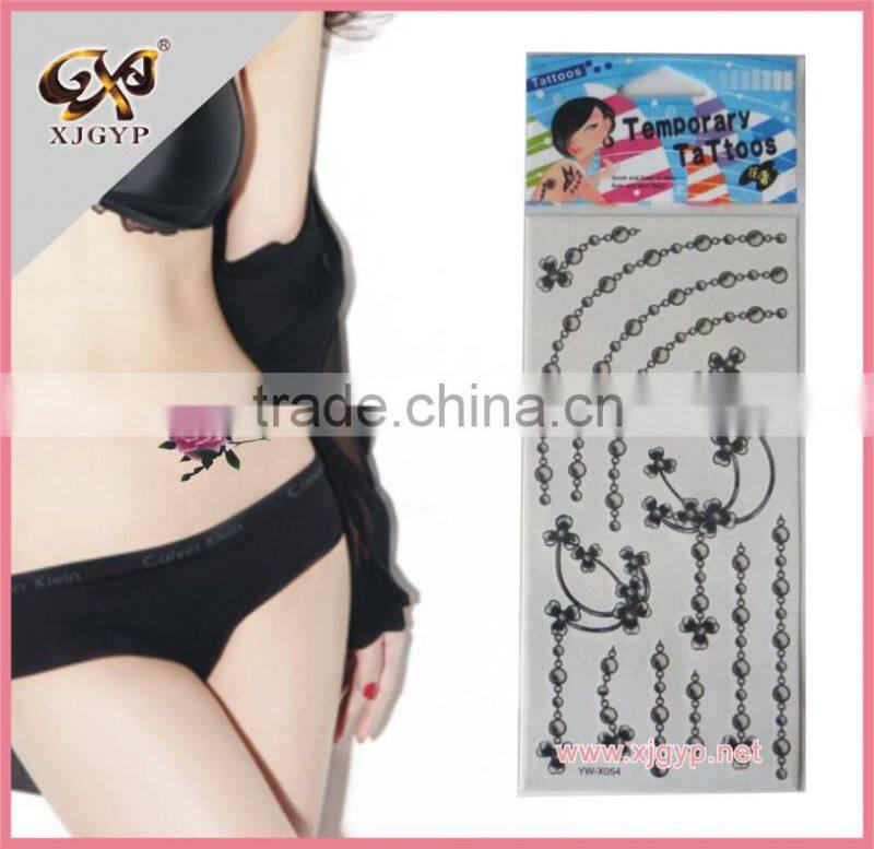 butterfly temporary tattoo sticker/custom temporary body tattoo sticker/cartoon tattoo sticker