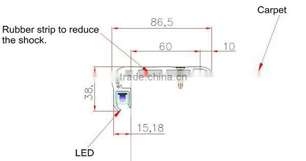 ip 65 dmx 5W -10W indoor automatic led stair lighting for cinema