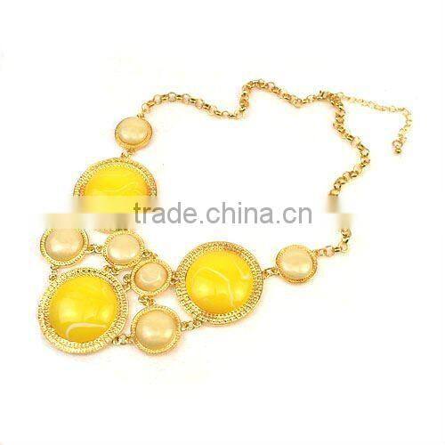 Luxurious blue stone embedded choker necklace, gold tone necklace