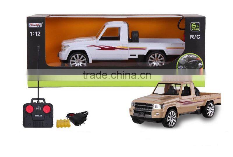 Newest Design 1:16 four channel RC Remote Control Car with Light and steering wheel for children