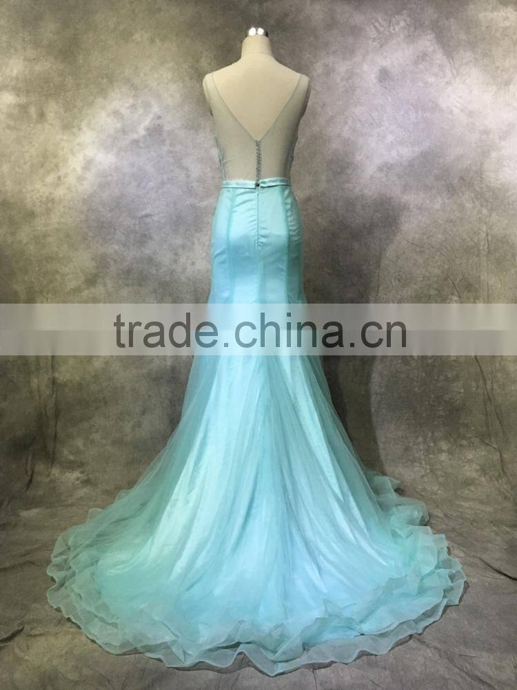 Guangzhou Factory Real Sample Latest Alibaba strapless long prom dress