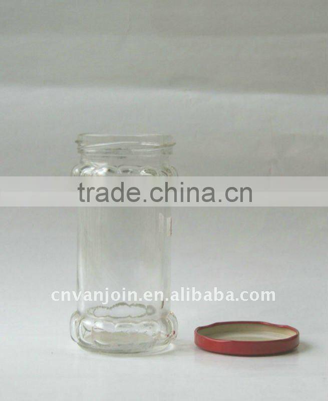 250ML Salted Vegetable Glass Jar with Red Lid