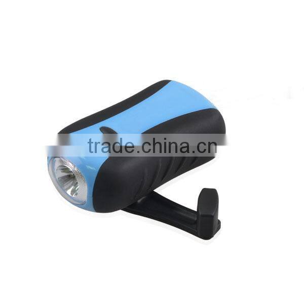 New style 1 led 3 modes hand crank torch light for out door