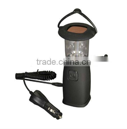 plastic 6 led solar dynamo camping lantern
