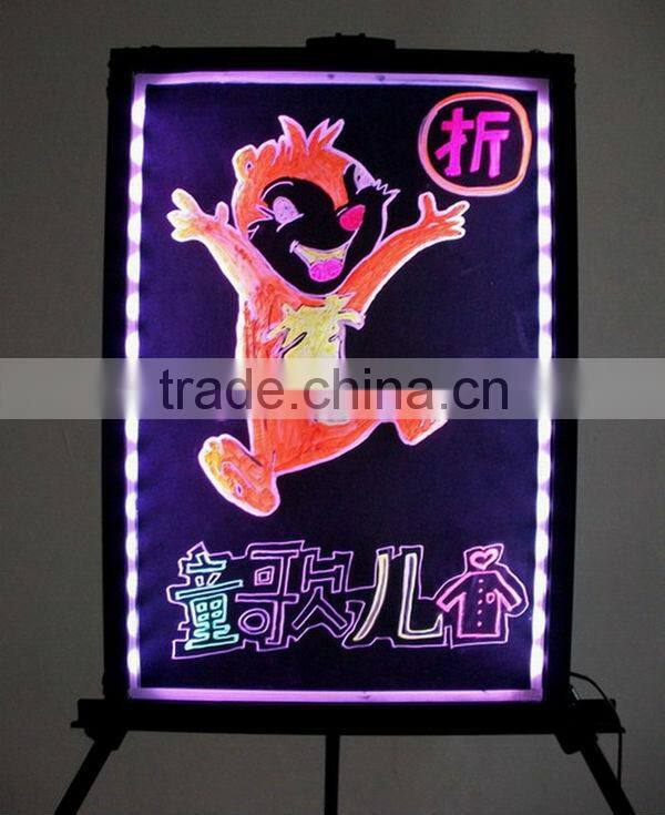 Aluminium alloy led board writing with 50x70cm tempering glass