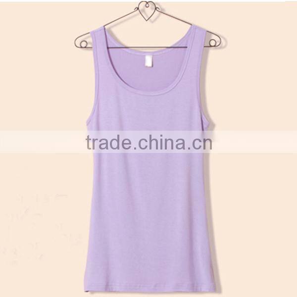Wholesale cloth, bodybuilding tank tops for girls , custom fit 100 cotton tank top for women (lyt0300088)