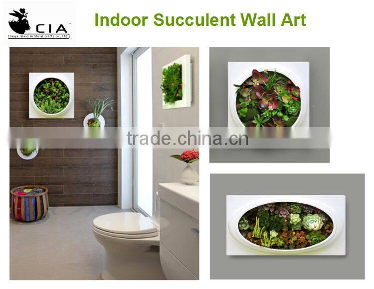 Artificial Framed Succulent Wall Art
