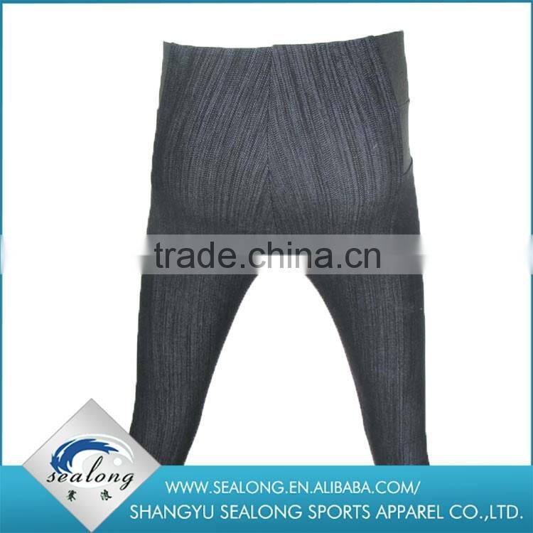 2016 New arrival shaoxing wholesale Hot Sell body wearing Knitting Woman Jeans Leggings for Ladies