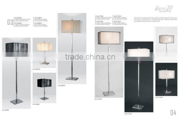 contemporary wrought iron floor lamp for hotel decoration