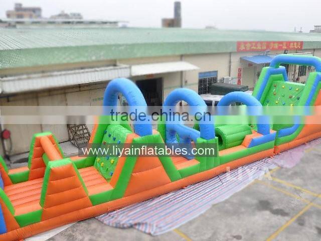 2016 hot sale giant inflatable obstacle course game equipment for children and adult