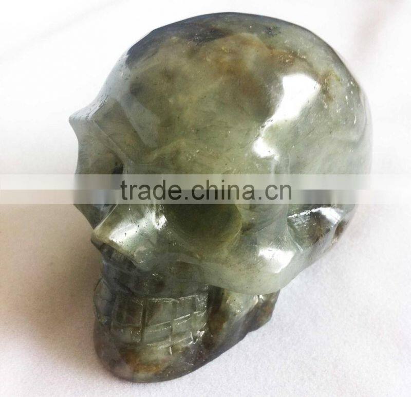 Natural Labradorite Skull Gemstone Handicraft