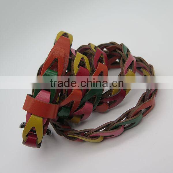 Lady's braided belt for jeans and dress