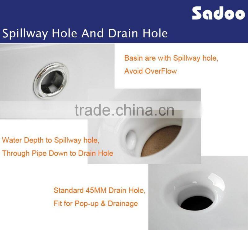 China undercounter porcelain bathroom sinks