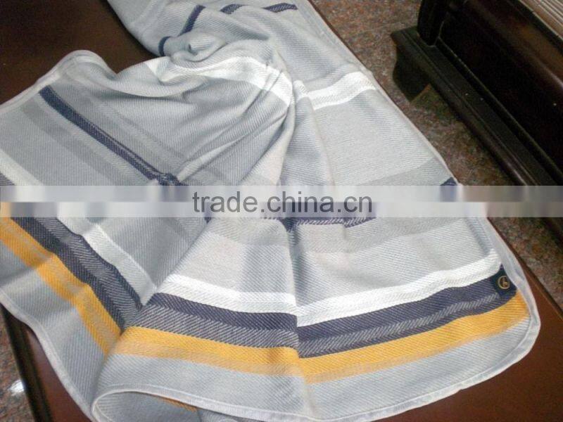 Jacquard Woven airline blanket for travel on plane