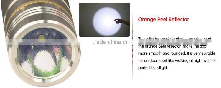 LuckySun 304 stainless steel mini LED flashlight in led flashlights 16340 torch light rechargeable battery