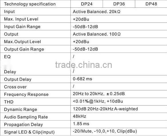 DP-24 spe audio 2 in 4 out digital DSP processor