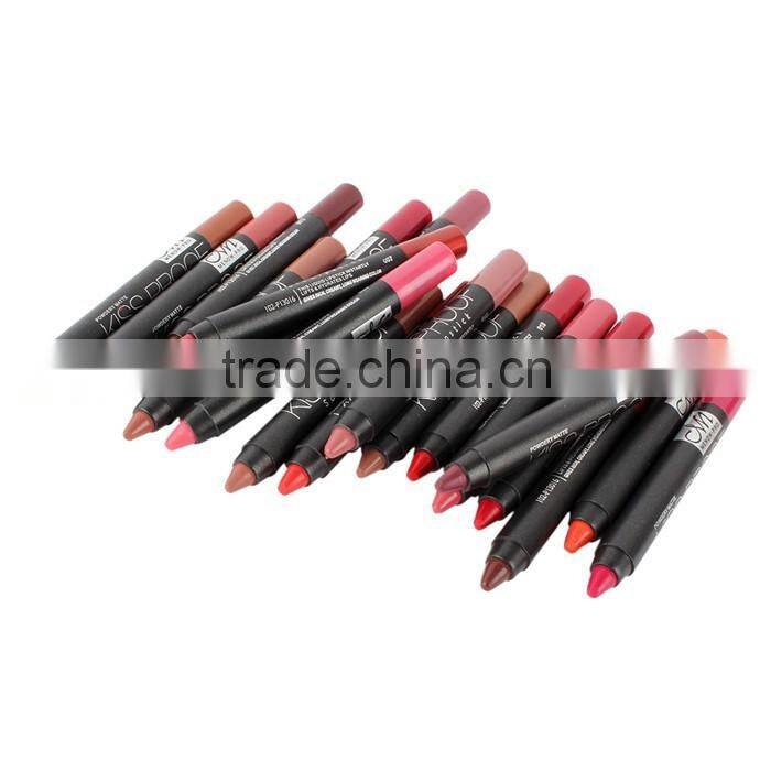 Menow kiss proof 19colors matte waterproof matte lipstick matte lipliner