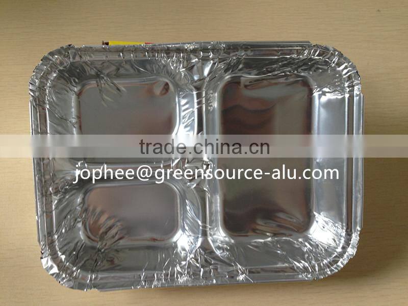 Mutli-compartment aluminum foil container