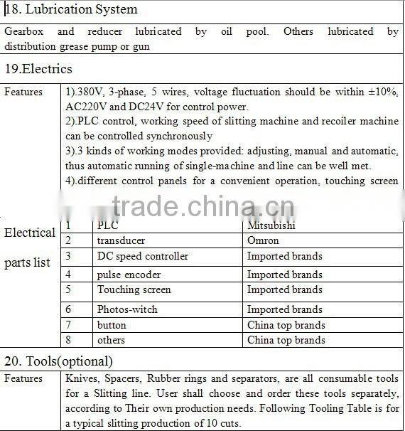 Recoiled coil weight 15000kgs automatic slitting machine