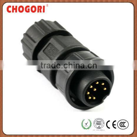 Middle 8 pin cable connector, IP67 waterproof connector, Chogori high quality wire connector