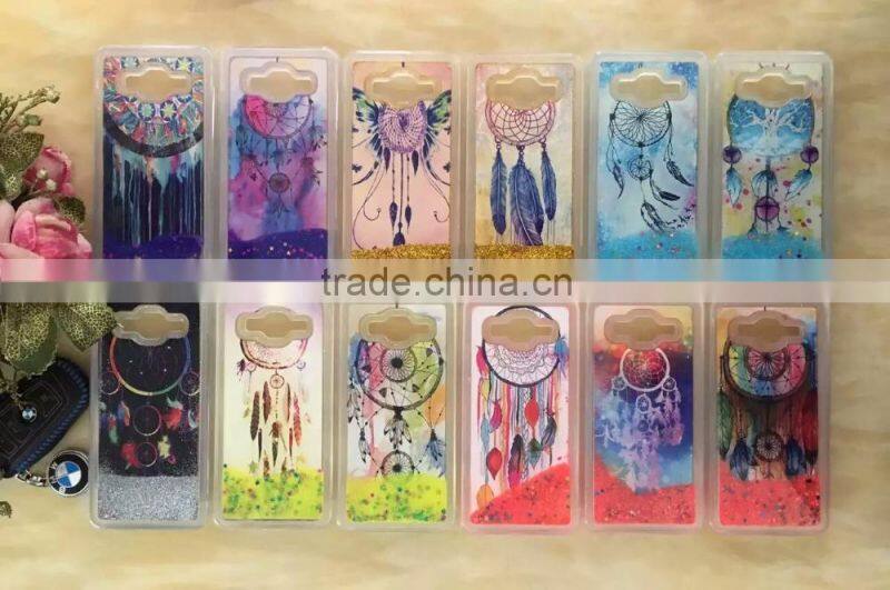 Glitter Quicksand & Stars Hard Liquid Cover Case for Huawei Mate 7