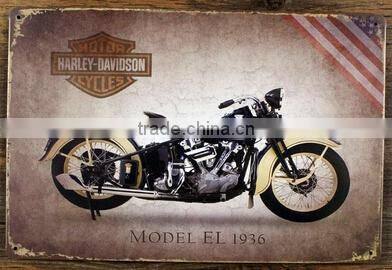 Wholesale printing custom made wall plaques vintage metal letters wall plaque sports car metal craft