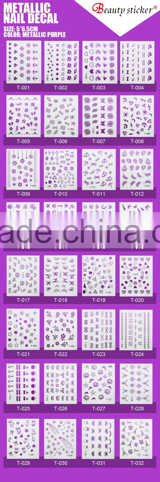 water transfer nail art design custom wholesalae decorative nail decal stickers