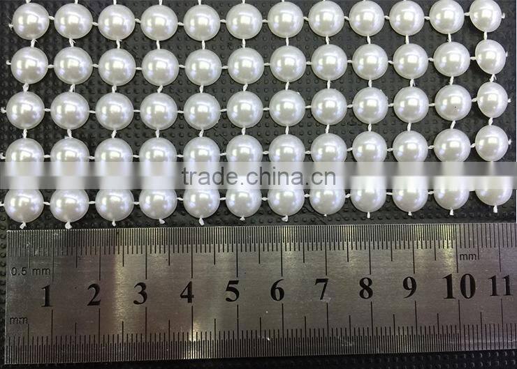 New fashion rhinestone pearl beaded trim for wedding dress