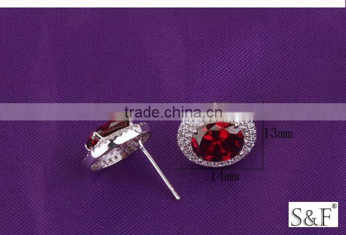 new products 2015 18k gold plating zircon set