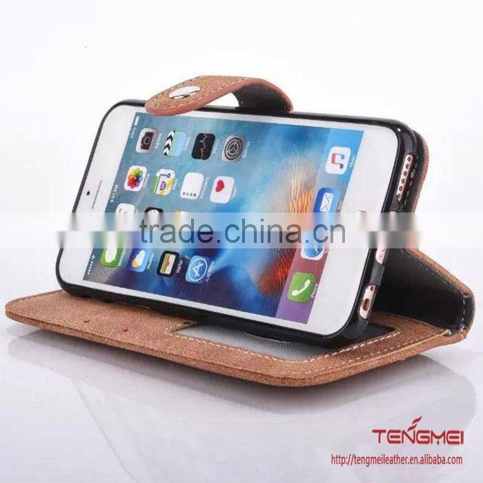 stand cover PU wallet for samsung galaxy s7 edge case