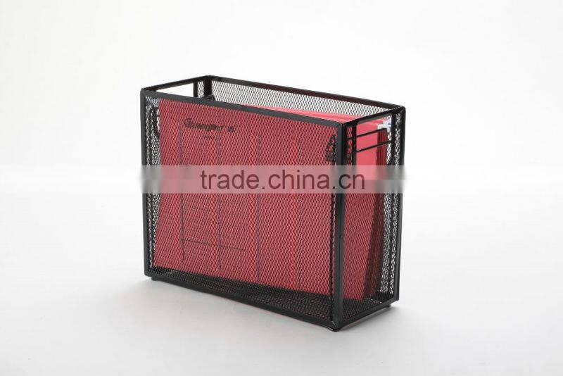 black office stationery metal mesh desk document tray