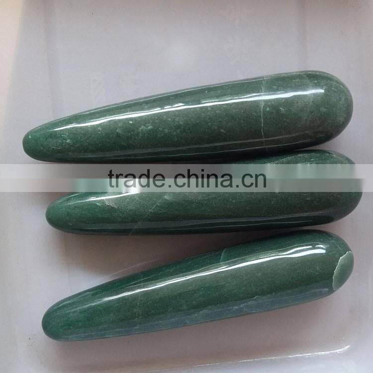 wholesale magic natural rock hand carved aventurine quartz crystal massager wand for healing crystal
