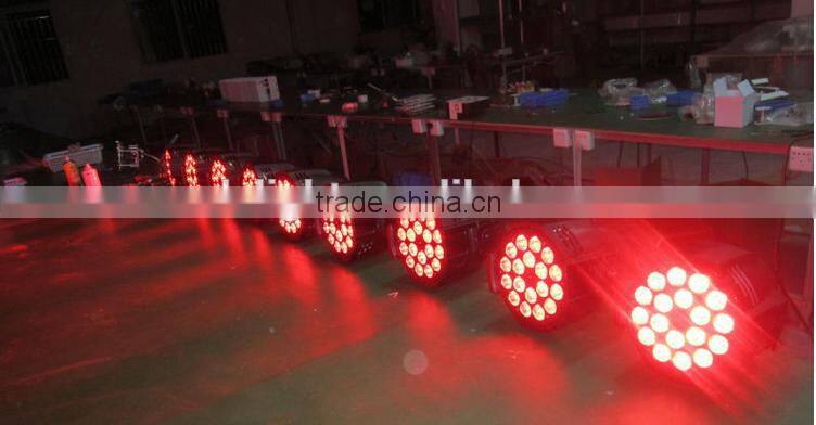 China Manufactory Wholesale Disco Stage Lighting Wedding Used 18*10w RGBW 4 IN 1 LED Par 64 Light
