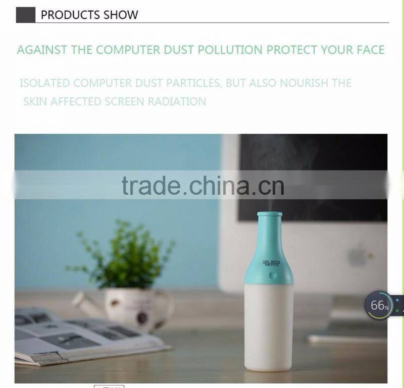 bottle usb humidifier/air cleaner/ air purifier for home office