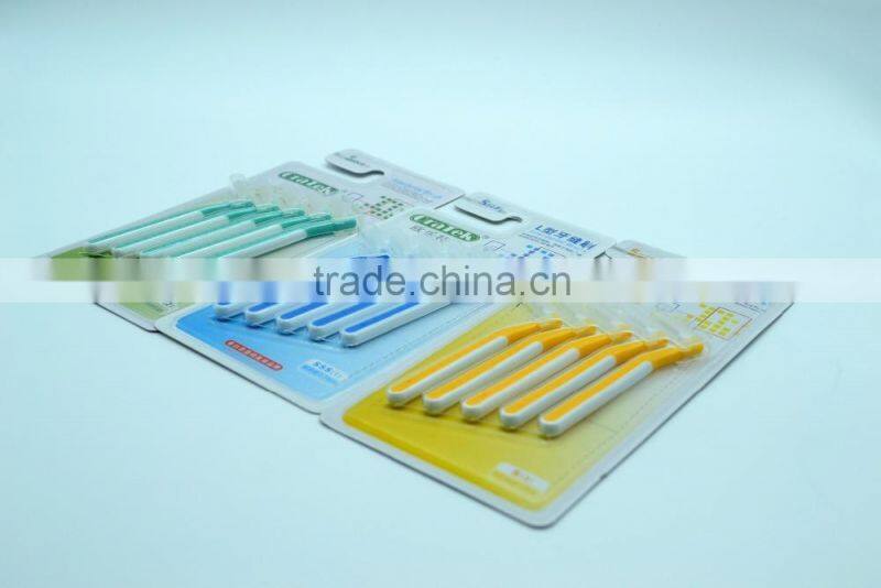 Soft Flexible Adjustable Rubber Handle Interdental Cleaning Brush