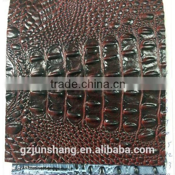 2015 fashion design PVC crocodile leather for furniture and sofa upholstery fabric usage